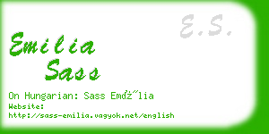 emilia sass business card